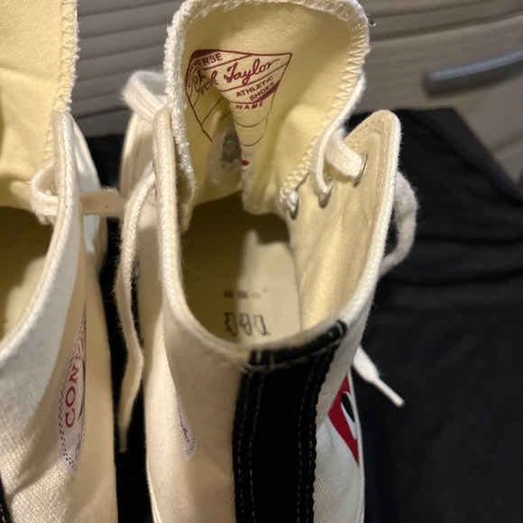 Converse Chuck Taylor Hi x CDG Comme Des Garçons Play White (150205C) Unisex - Picture 10 of 13